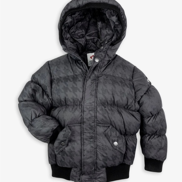 Gray Hooded Puffer Jacket - Picture 1 of 3